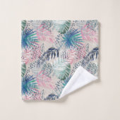 Palmettes, tropical, botaniques, feuille, jungle, (Gant de toilette)