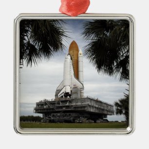Palmetto-bomen lijst space shuttle Endeavor Metalen Ornament