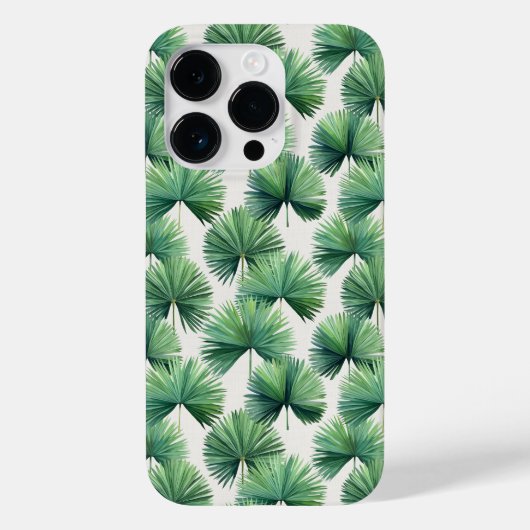 Palmetto Fan Palm Tree bladeren Botanisch Tropisch Case-Mate iPhone Case (Achterkant)