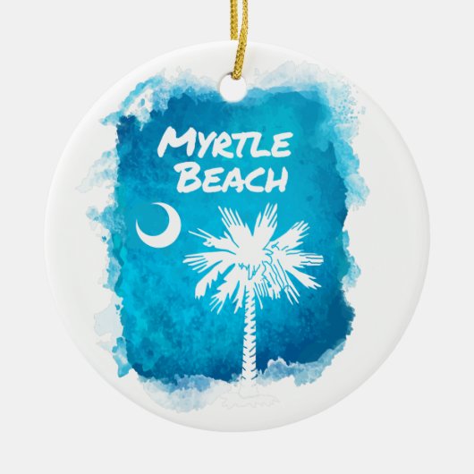 Palmetto Paint Splatter Keramisch Ornament (Voorkant)