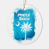 Palmetto Paint Splatter Keramisch Ornament (Links)