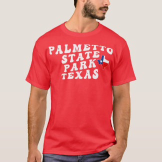 Palmetto State Park Texas Retro Wavy jaren '70 Tek T-shirt
