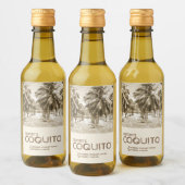 Palmier à coco tropical pour Étiquette à vin Coqui (Bouteilles)