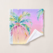 Palmier au coucher de soleil tropical (Gant de toilette)