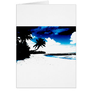 Palmier blanc noir bleu Silhouette