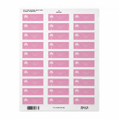 Palmier Blanc rose Élégant Étiquette moderne chic (Feuille entière)