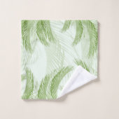 Palmier Bliss en Plumes Vertes 1 (Gant de toilette)