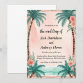 palmier boho beach invitations de mariage (Devant / Derrière)