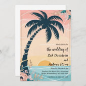 palmier boho beach invitations de mariage (Devant / Derrière)