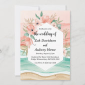 palmier boho beach invitations de mariage (Devant)
