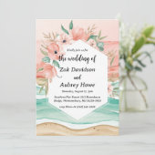 palmier boho beach invitations de mariage (Debout devant)