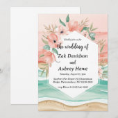 palmier boho beach invitations de mariage (Devant / Derrière)