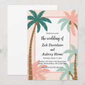 palmier boho beach invitations de mariage (Devant / Derrière)