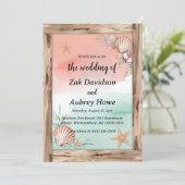 palmier boho beach invitations de mariage (Debout devant)