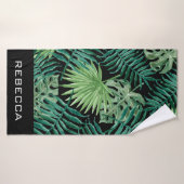 Palmier botanique tropical moderne Feuille Beach T (Serviette de bain)