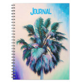 Palmier D'Art Tropical Dans Aqua Journal (Devant)