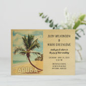 Palmier d'Aruba Faire-part de mariage (Debout devant)