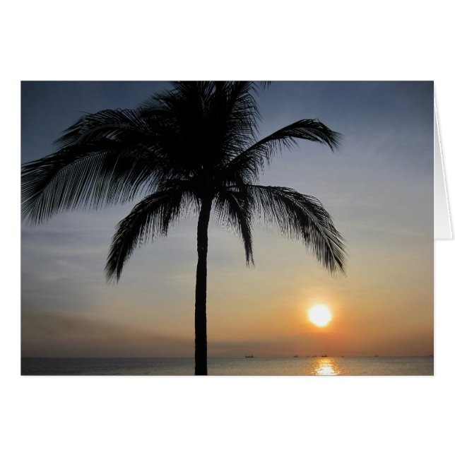 palmier de couché de soleil (Devant horizontal)