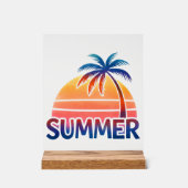 Palmier de coucher de soleil rétro (Recto)