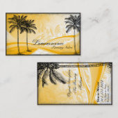 Palmier de jaune de carte de visite de salon de (Devant / Derrière)