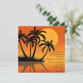 Palmier de l'île de Black & Orange Invitation d'an (Debout devant)