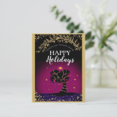 Palmier de Noël (Édition Magenta) - Carte de Noël (Debout devant)