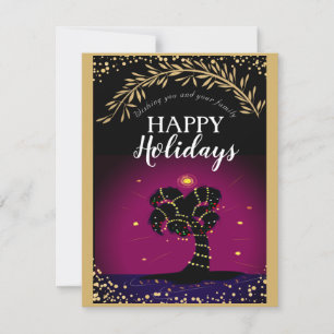 Palmier de Noël (Édition Magenta) - Carte de Noël