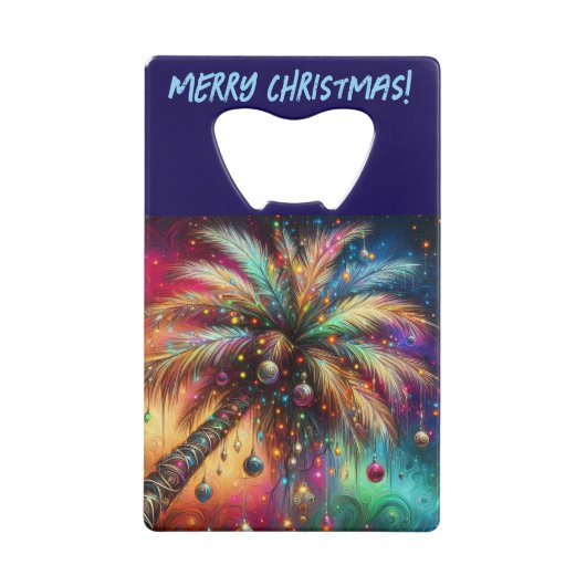 Palmier de Noël Whimsical Tropical Beach Vivid (Devant)