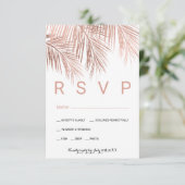 Palmier d'or rose moderne nourriture RSVP mariage (Debout devant)