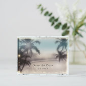 Palmier Élégant Invitation de Plage Tropicale (Debout devant)