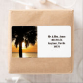 Palmier en Floride étiquette de adresse couché de  (En situation)