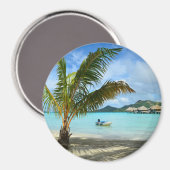 Palmier et aimant rond de la station balnéaire (Recto/Verso)