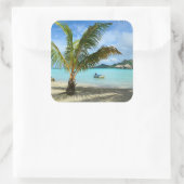 Palmier et autocollant de station balnéaire (Sac)