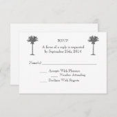 Palmier Formel Island Tropical Island Wedding RSVP (Devant / Derrière)