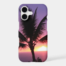 Palmier Hawaïen & Coucher de Soleil Coloré