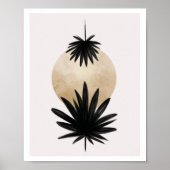 Palmier noir et or, oeuvre d'art Plante, Déco mura (Devant)