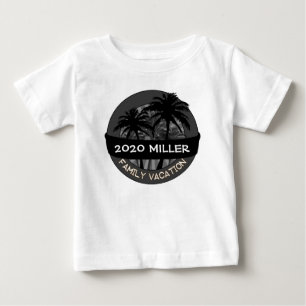 Palmier noir personnalisé nom d'année tshirt vacan
