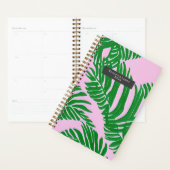 Palmier Préppy Feuille rose et vert (Devant avec enveloppe)