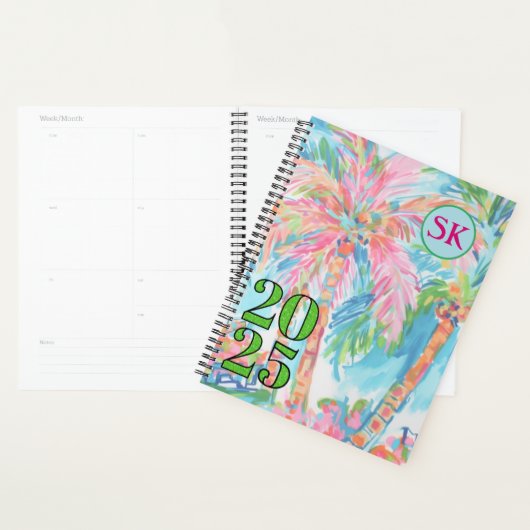 Palmier rose Arbre à thème couverture rigide (Devant avec enveloppe)