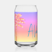 Palmier rose Tropical Coucher de soleil Aloha (Droite)