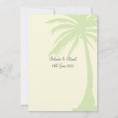 Palmier simple Faire-part de mariage 2 (Dos)