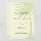 Palmier simple Faire-part de mariage 2 (Devant / Derrière)