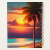 Palmier sur la plage au coucher du soleil (Dos)