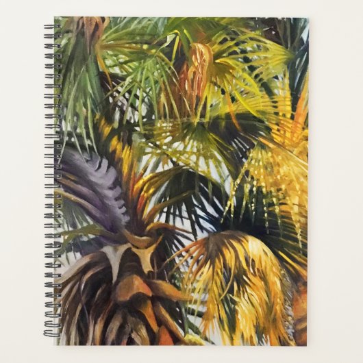Palmier tropical Coloré Tableau original (Devant)