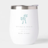 Palmier Tropical Destination Mariage Faveur (Gauche)