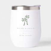Palmier Tropical Destination Mariage Faveur (Gauche)