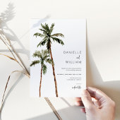 Palmier tropical Destination Mariage Invitation