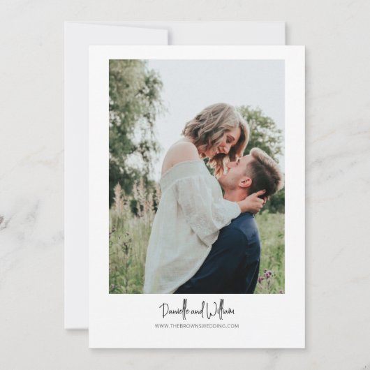 Palmier tropical Destination Mariage Invitation (Dos)