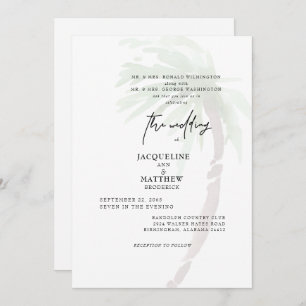 Palmier Tropical Deux Parents Faire-part de mariag