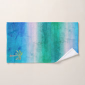 Palmier Tropical Distressed Ocean Beach (Serviette à main)
